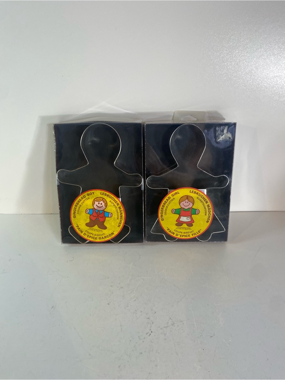 Vintage 1970's Fox Run Large Gingerbread Girl Gingerbread Boy Cookie Cutter Set